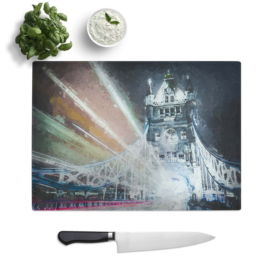 Tempered Glass The Tower Bridge in London England in Abstract Chopping Board