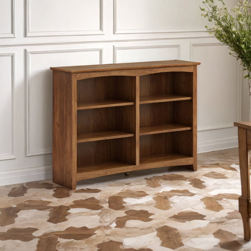 Bibliothèque classique Malani, (3 Shelves) 36"H x 49.75"W x 12.875"D, Brun toscan