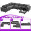Canapé modulaire modulaire avec repose-pieds avec rangement et repose-pieds 7 places en tissu chenille amovible-839142590