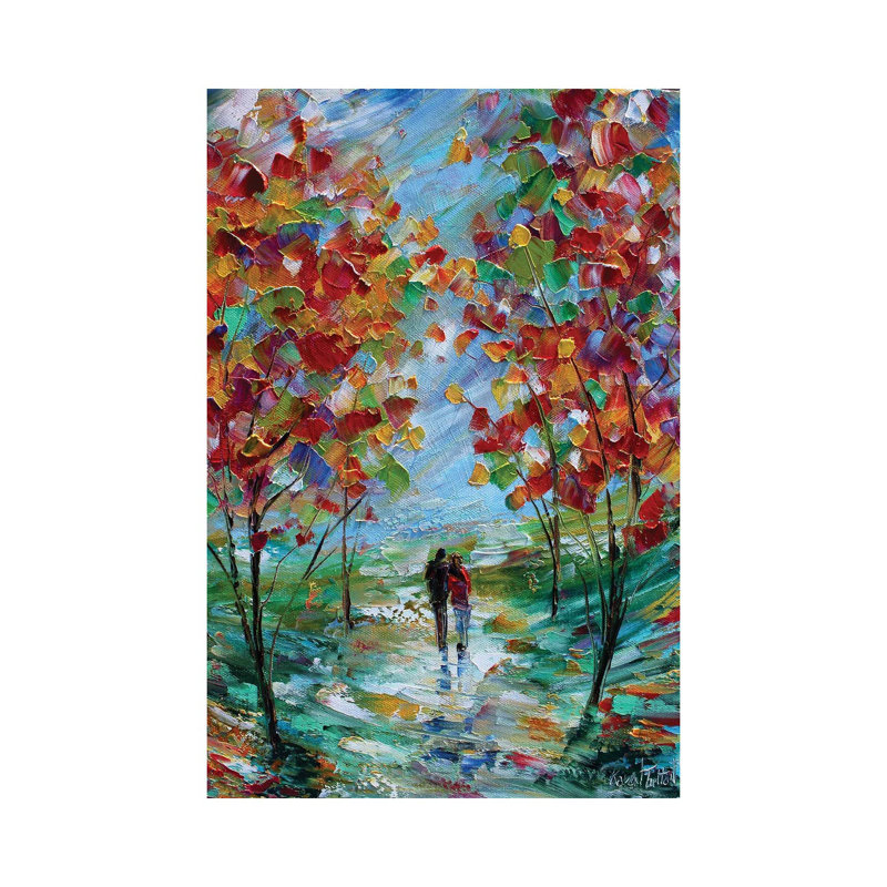Colorful Romance by Karen Tarlton - Wrapped Canvas Painting, 66.04 cm H x 45.72 cm W x 1.91 cm D