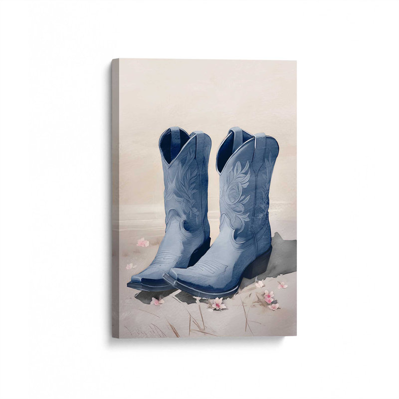 «Cowboy Essentials in Blue I», toile tendue, H 30 po x l 20 po