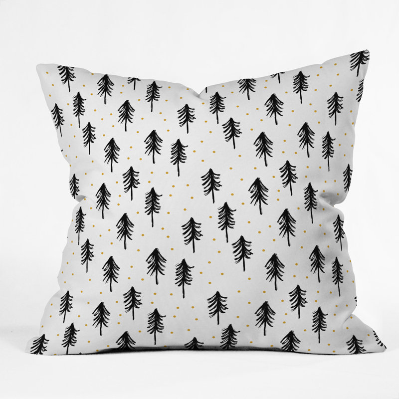 Little Arrow Co Winter Pines Throw Pillow, 20" x 20"