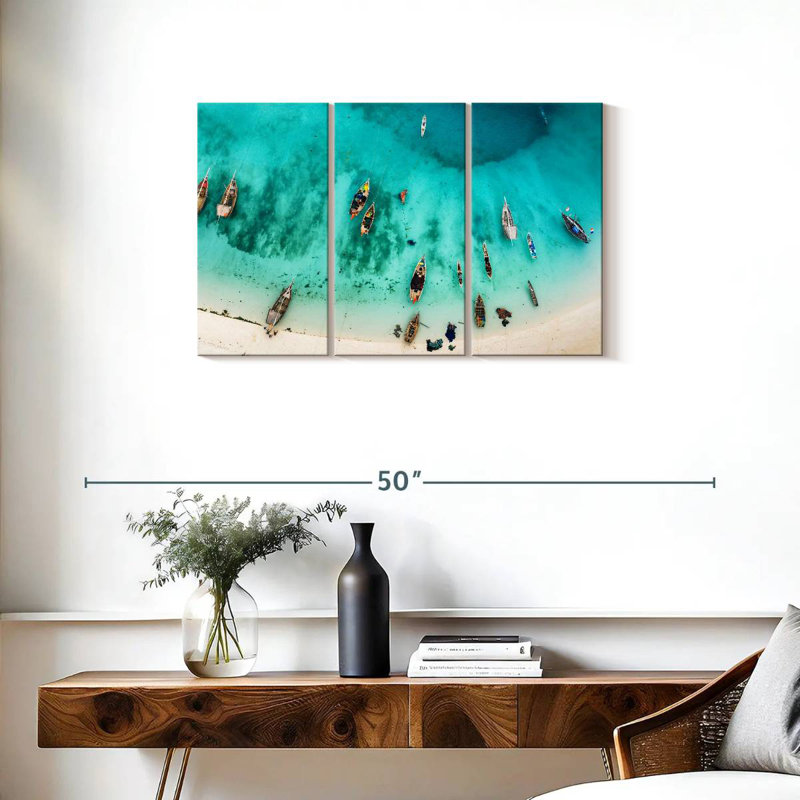 Gillard Zanzibar Beach Boats, 20" H x 33" W