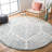 Ikat Handmade Tufted Wool Ivory/Blue Area Rug-1234200714