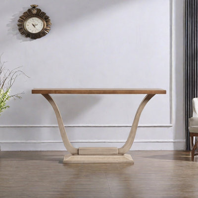 Retro Minimalist Solid Wood Console Table