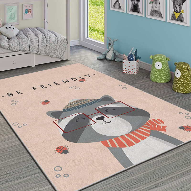 Luxurious Polyester Area Rug, 5.2 x 7.5 ft | 740 g/m², Non-Slip Felt Dot Underside, Laminated Sponge for Durability | Antibacterial, Easy Clean, Machine Washable at 86°F, Stunning Digital Print on Velvet Fabric
