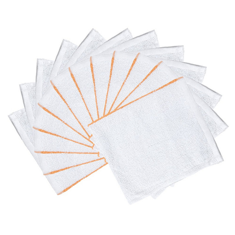 Jacquard Tea Towel Kitchen Towel, Gold/White