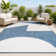 Orbie Modern Geometric Abstract Two-Tone Navy/Cream Indoor/Outdoor Rug