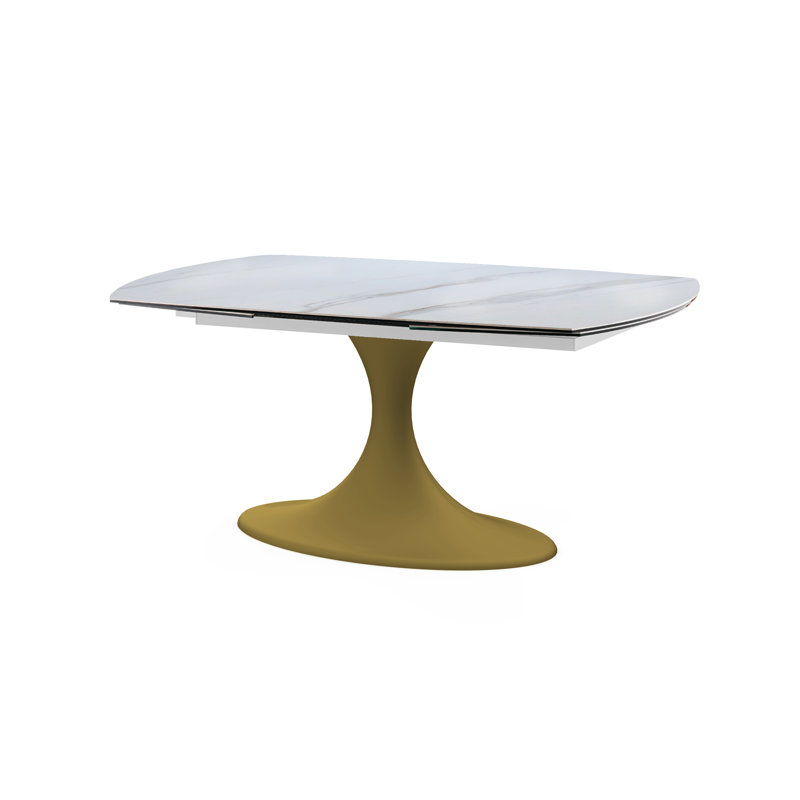 CALICE Dining Table, H77 x L240 x W90cm, Extra White, Ice Grey