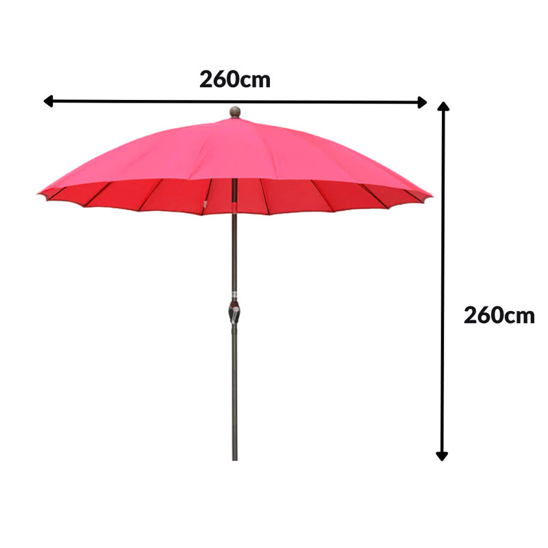 Mcgill 260cm Market Parasol, Pink