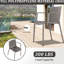Holiday - Fauteuil empilable moderne en plastique 4 pièces pour une utilisation intérieure / extérieure - Dossier ergonomique à lattes, matériau PP toutes saisons, gris chaud - Patio, balcon, café-518754463
