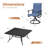 8-Person Patio Dining Set with 59" Square Table and Umbrella Hole + 8 Swivel Chairs-1696255941