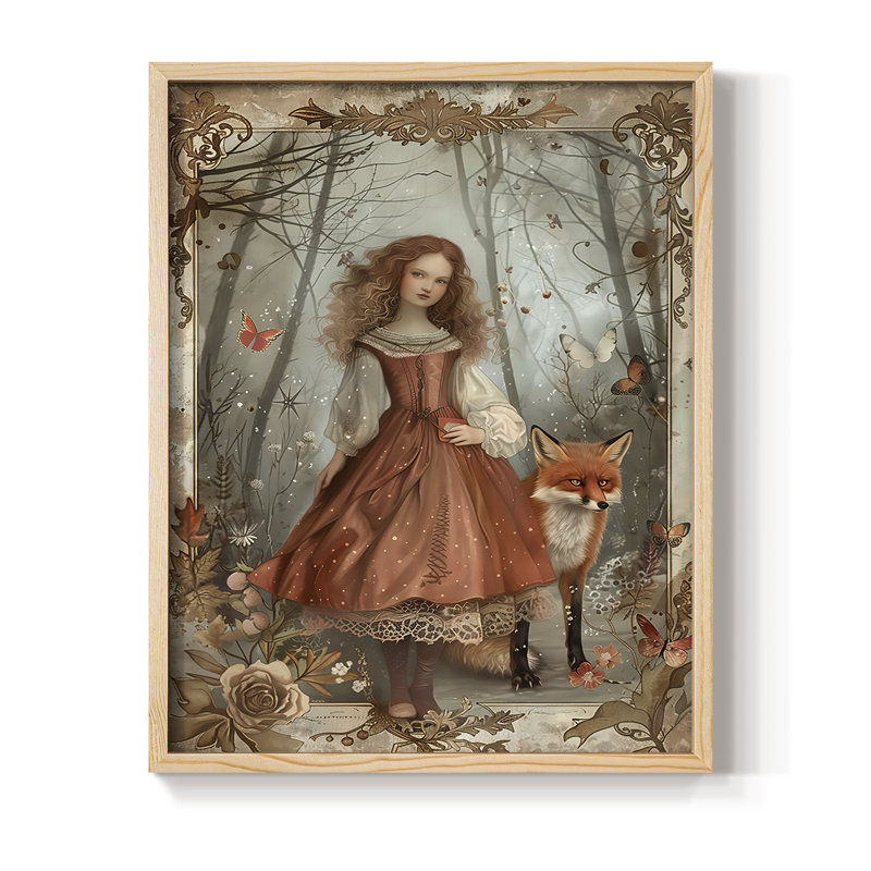 WOMEN Series CDI Framed Print - Solid Wood, 21" H x 17" W, Natural