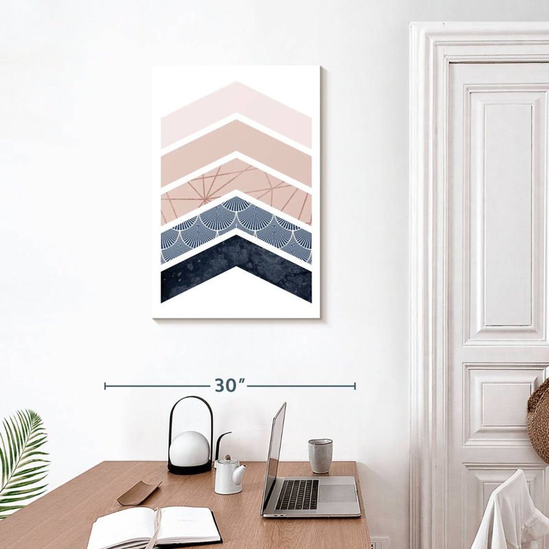 Avery Pink Navy I, 30" H x 20" W