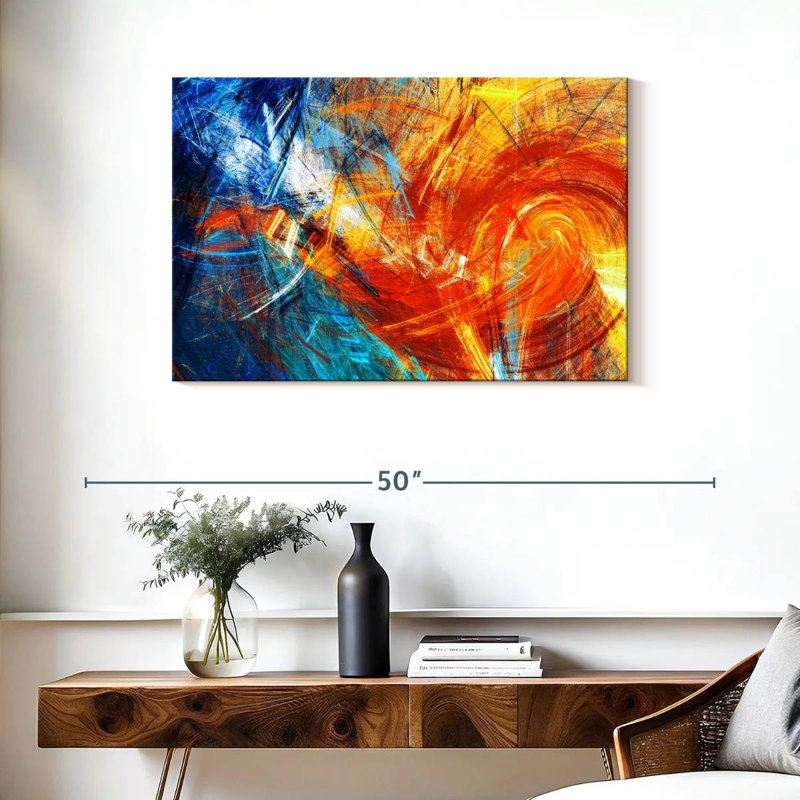 Avery Fire Abstract, 24" H x 36" W