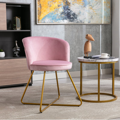 48cm H Velvet Upholstered Armchair