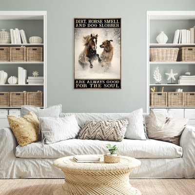 «Horse Smell And Dog Slobber», reproduction d'art graphique sur toile tendue 1 pièce | 0137