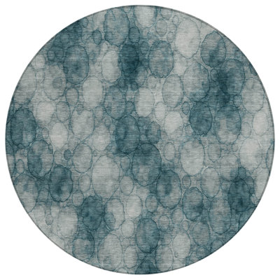 Machine Washable Indoor/Outdoor Chantille ACN2424 Abstract Rug