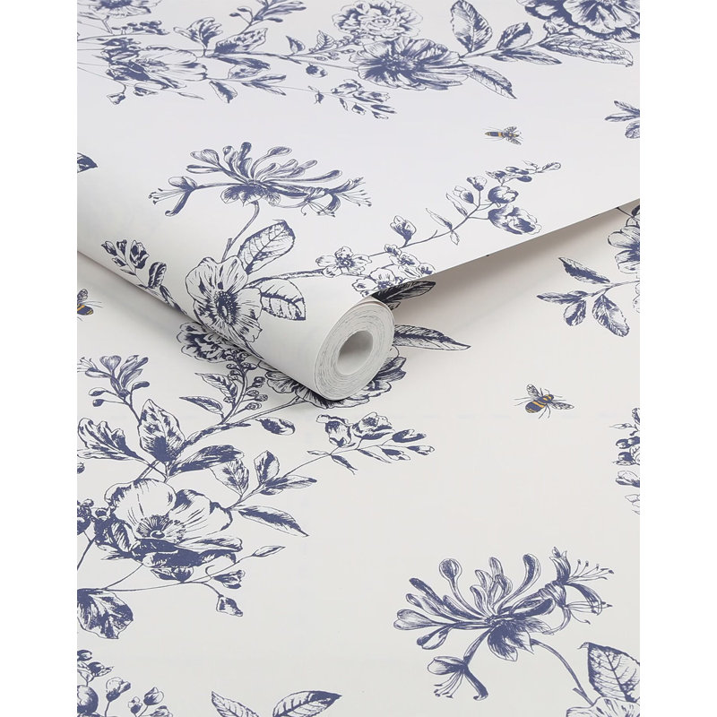 Joules Honey Floral Creme Wallpaper