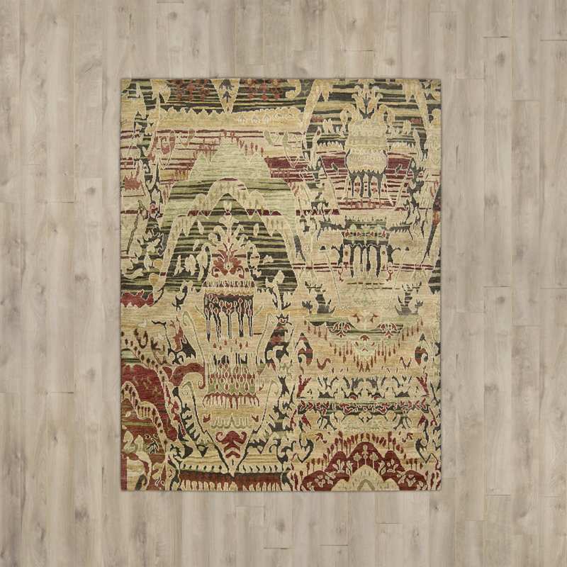 Tapis terre en laine noué à la main Rudgeway