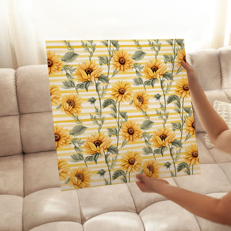 Motif de tournesols à motif floral, H 12 po x l 12 po