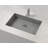 Badeloft 23.6" x 16.3" Rectangular Stone Resin Undermount Bathroom Sink UB-05-M-GGRY in Glossy Gray-71992074