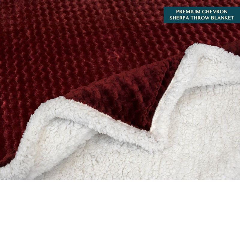 Couverture pelucheuse de qualité supérieure, Rouge, 60 po x 80 po