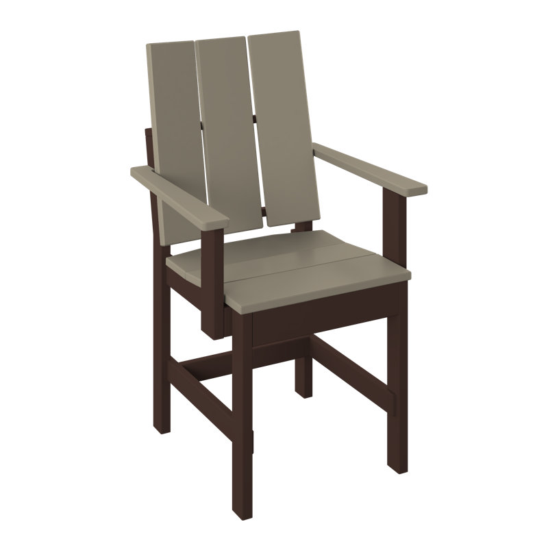  Chaise de salle à manger moderne. Bois vieilli et brun Tudor, Bois patiné / brun Tudor