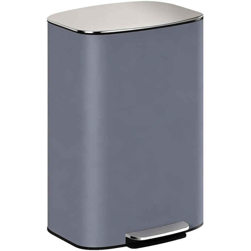 Stainless Steel, Metal Step On Kitchen Trash Can - 50L