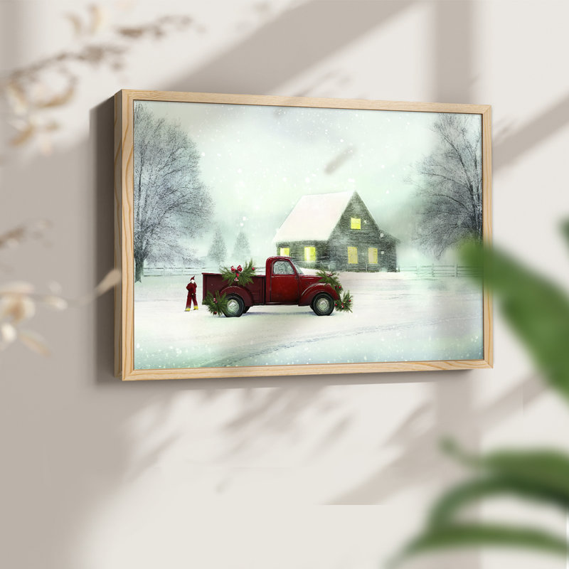 Art de Noël - CCVI - Reproduction encadrée - Restickable, H 8 po x l 10 po, Naturel