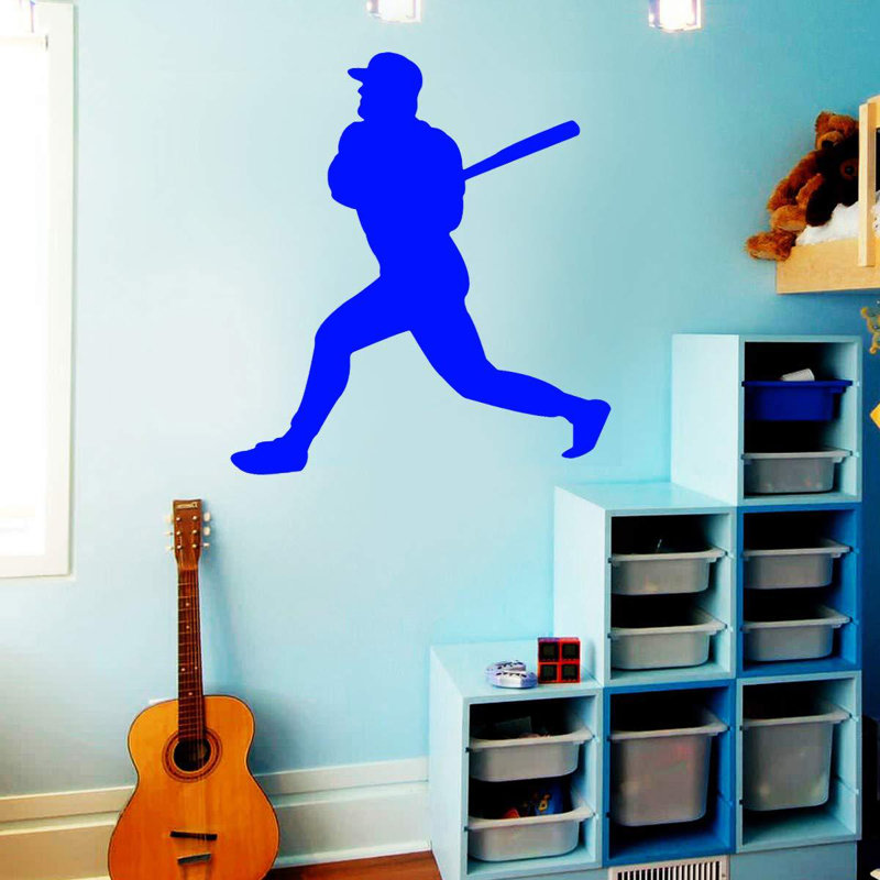 Décalcomanie murale Charity, bleu, H 18 po x l 16,5 po