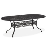 Yates Oval Powder Coated Aluminum Outdoor Dining Table