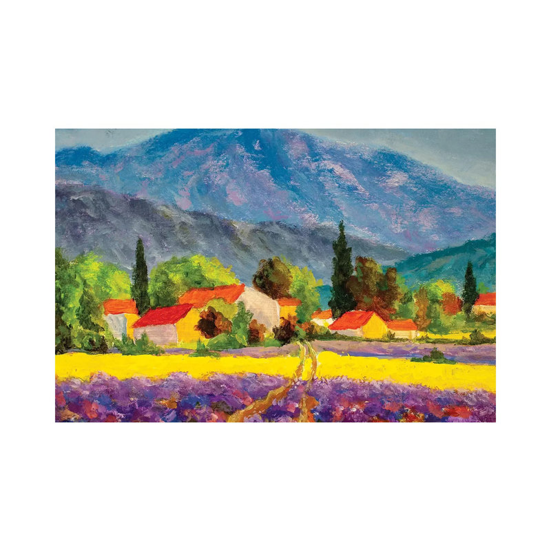 Rural Countryside In Spring Or Summer by Valery Rybakow - Painting on Canvas, Wrapped Canvas