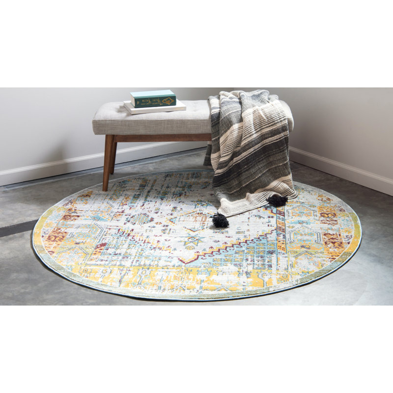 Folmar Oriental Indoor Rug, Round 5'5" 