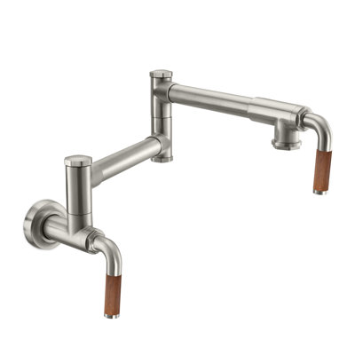 Pot Filler - Dual Handle Wall Mount - Industrial