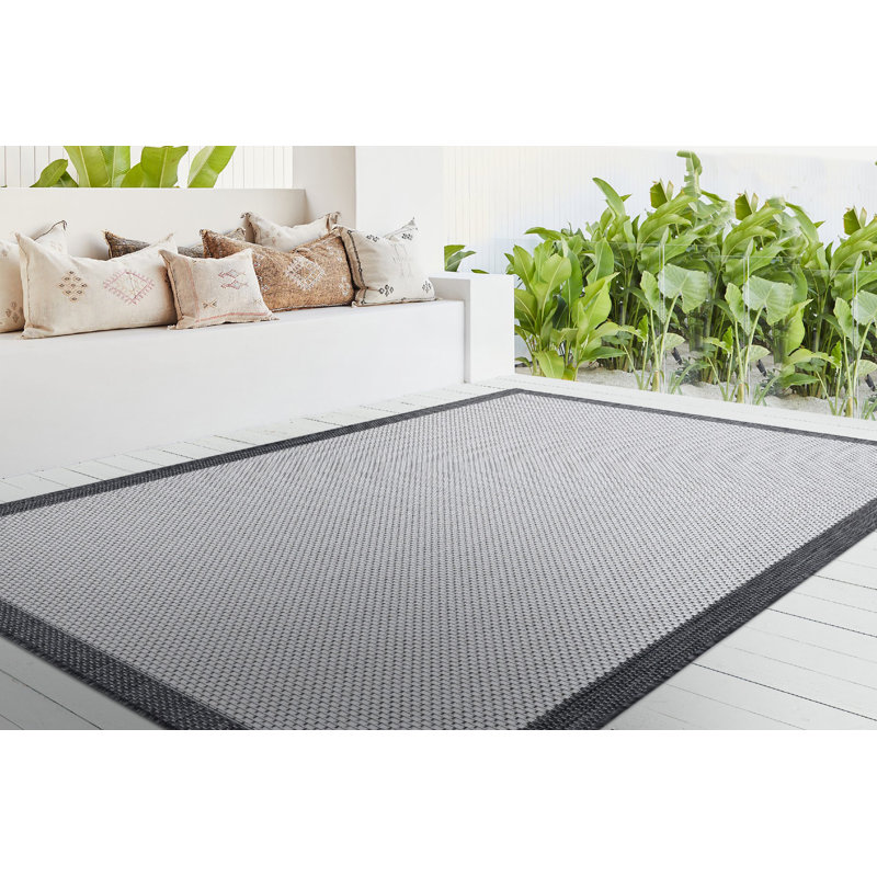 Élégant tapis en sisal noir et blanc, 1,6 x 2,6 pi | 100% SISAL durable, hauteur de poils de 0,2 po, 1200 gr / m² | Tissé à la machine avec base en jute, 96 000 points de fil | Facile à nettoyer, idéal pour les espaces de vie modernes