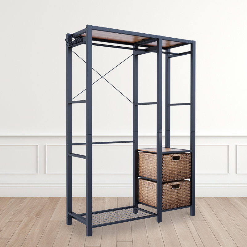 Porte-vêtements portable, Brun