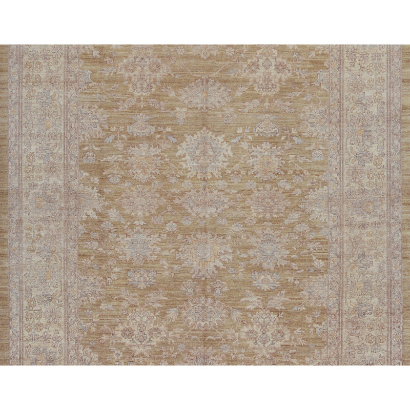 Tapis brun clair de haute qualité noué à la main