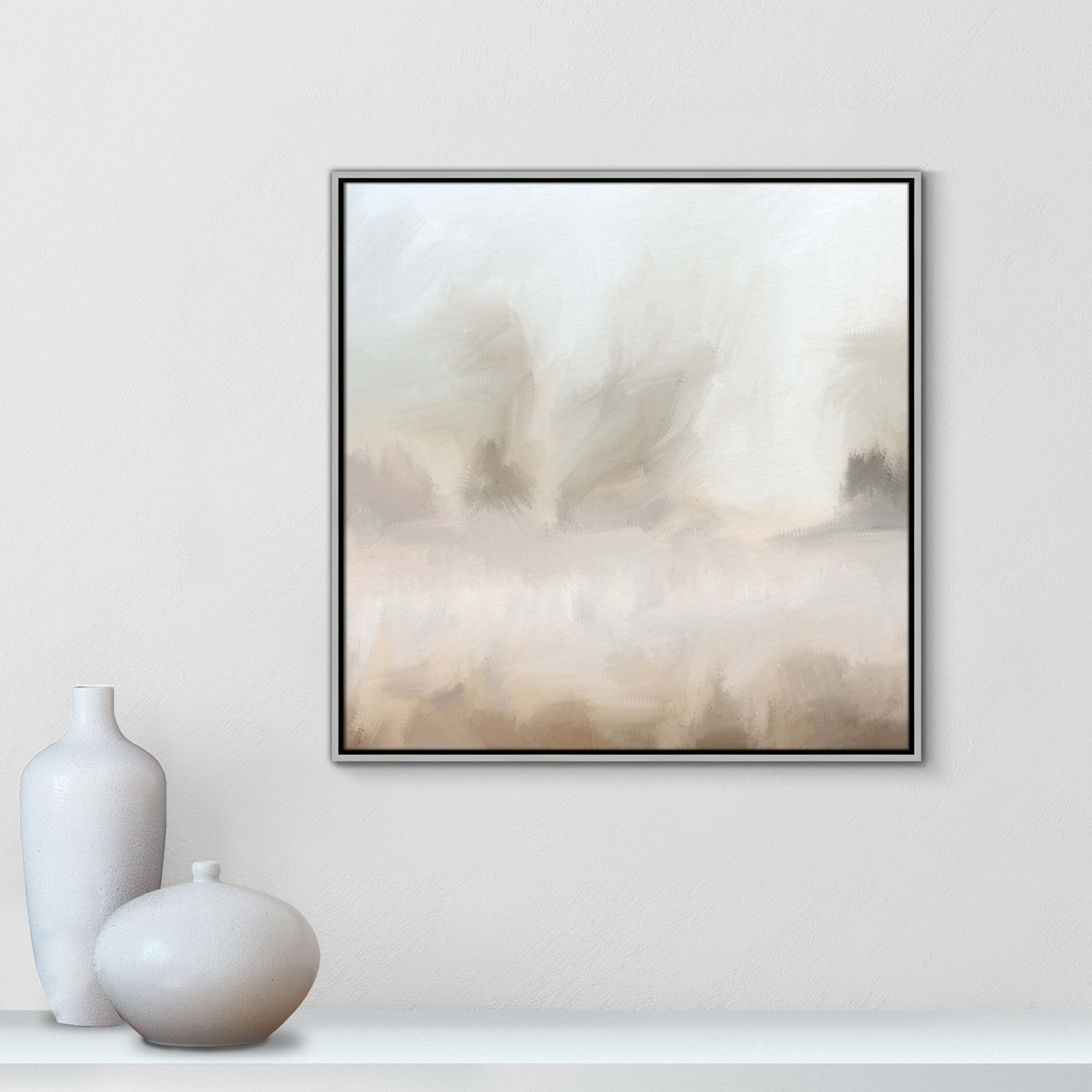 Bushwick "Mirage" Print, 31.5" W x 31.5" H, Silver