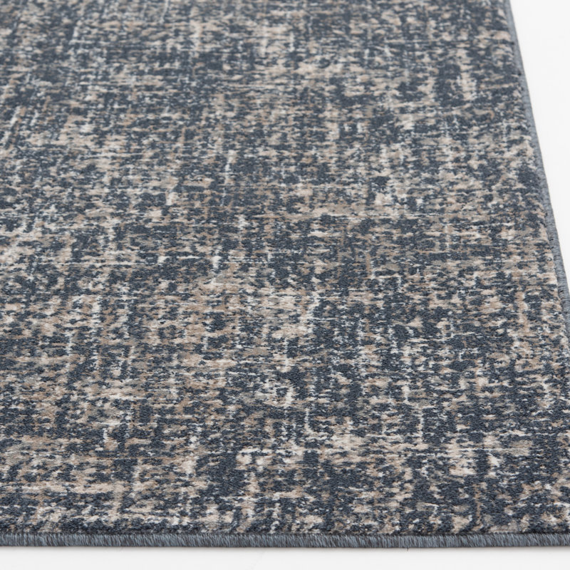 Ebern Designs Allure Shalyn Blue Area Rug, Rectangle 5'3" x 7'7"