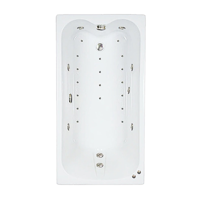 60" L X 32" W Alcove Combination Acrylic Bathtub With Removable Acrylic Skirt in White, Left