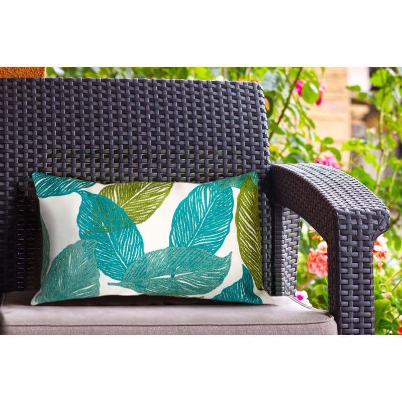  Outdoor Rectangular Pillow Cover & Insert, Aqua