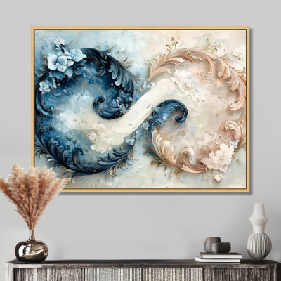 «Crashing Coastal Spirals Of Waves II», art mural abstrait à grandes spirales