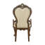 Chaise avec accoudoirs rembourrée Beaumode en chêne antique et gris (ensemble de 2)