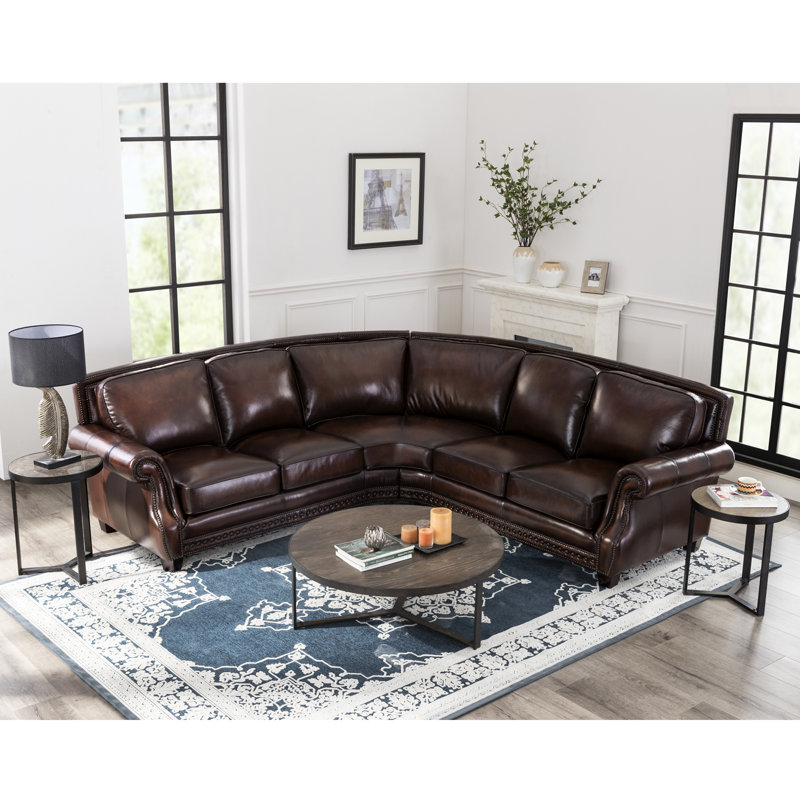 Canapé modulaire en cuir 2 pièces Nyla