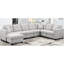 Canapé modulaire à 7 places en gris, microfibre veloutée, motif de peau, deux porte-gobelets et structure en bois massif, tissu en velours doux, coussins à haute densité, utilisation prolongée, supports, support