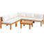 Ensemble de conversation modulaire en bois d'acacia avec coussins Fiera-337086405-337086431