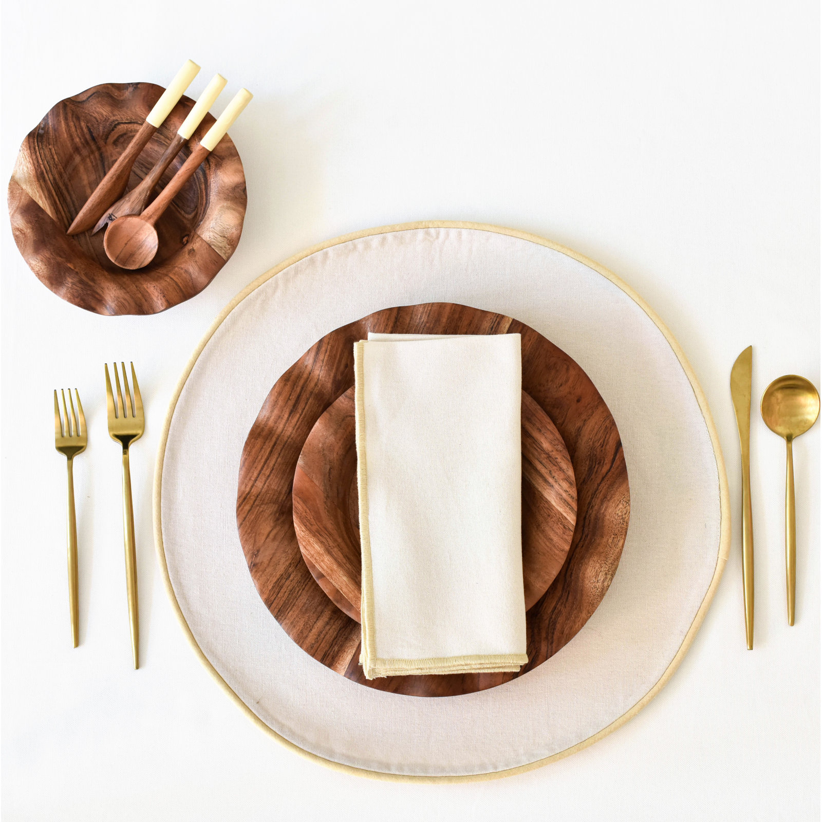 Reversible Placemat, Ecru