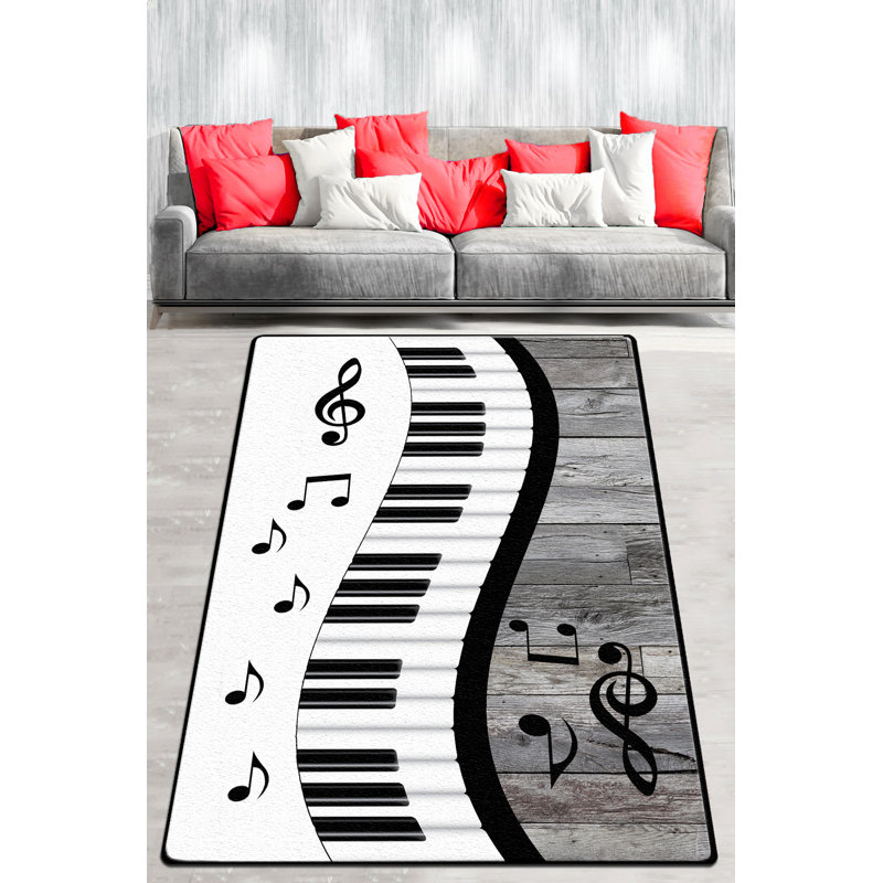 Tapis en coton tissé à la machine Dorolisa, Rectangle 4 pi 11 po x 9 pi 10 po