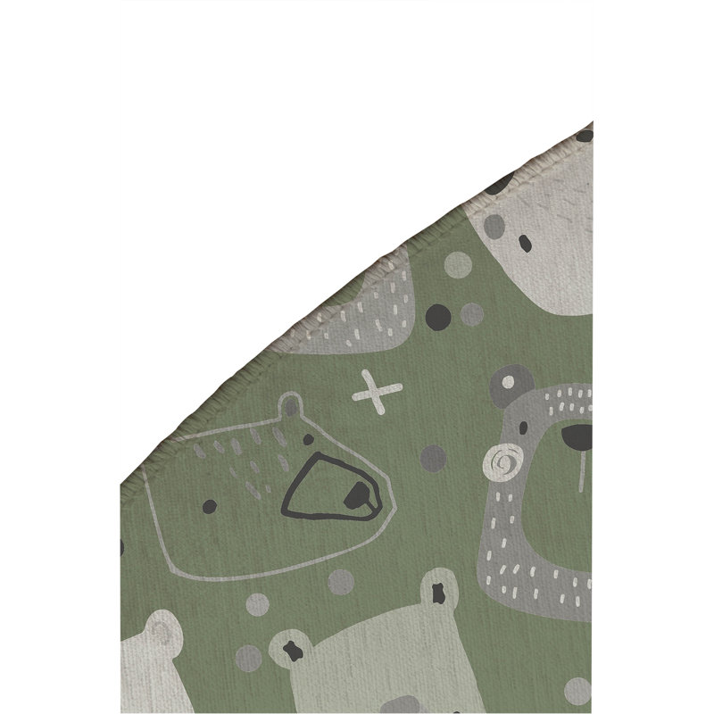 Tapis de jeu Bear Face, Rond 5 pi